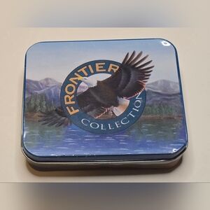 Frontier Collection Tin Box with Eagle Design Damaged [ Read Details ]